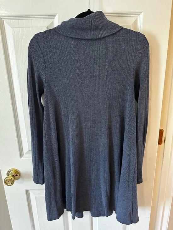 Cozy Ribbed Cowl Neck Dress - Picture 4 of 4